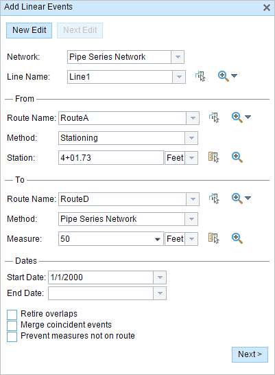 Using the Stationing method