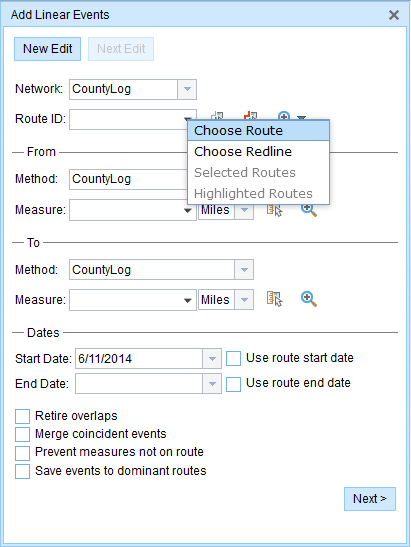 Selecting routes